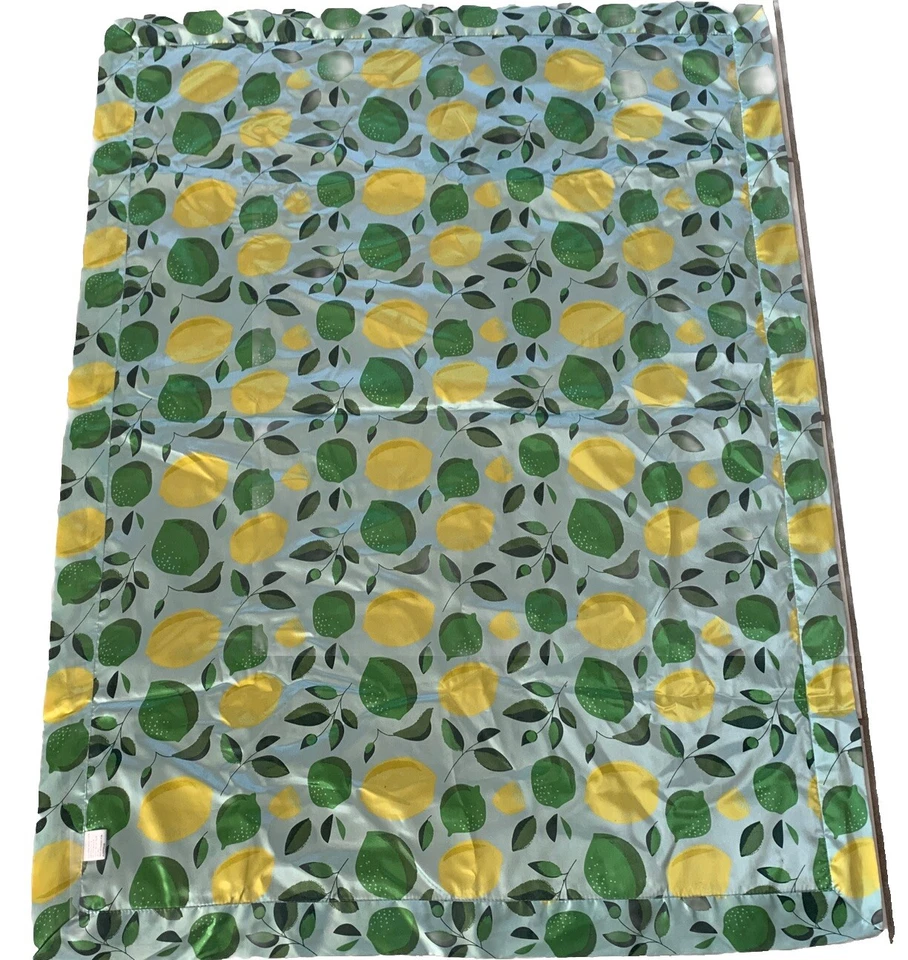 婴儿床毯缎面装饰背面双面安全爱柠檬酸橙 40x30 — 第 2/4 张图片