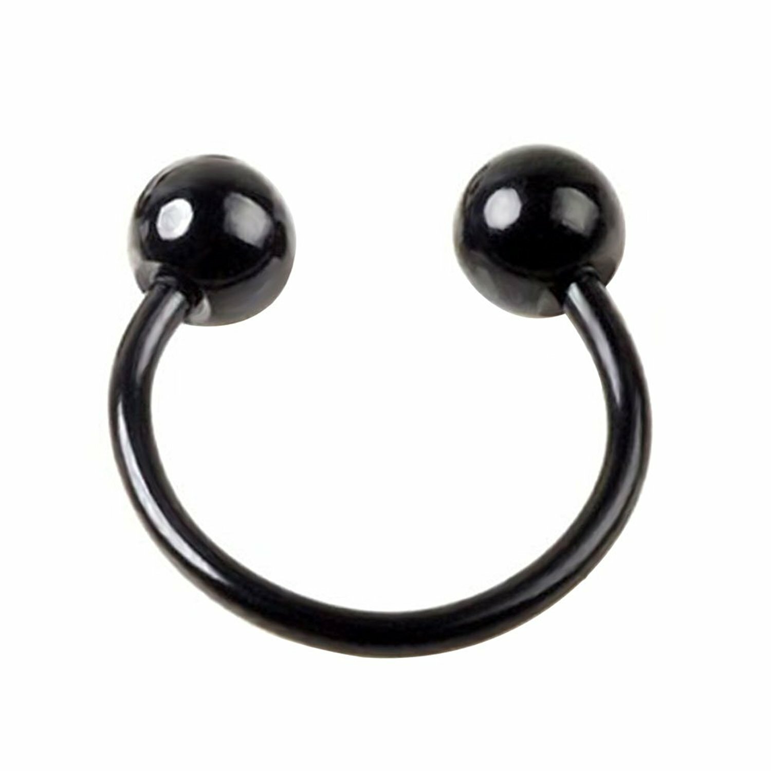 Eyebrow Circular Horseshoe Anodized Black Rook Snug Tragus Lip Septum 18g 10mm