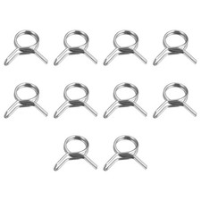Double Wire Spring Hose Clamp, 10pcs 304 Stainless Steel 6.5mm Spring Clips