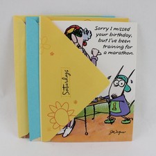 Lot of 3 Hallmark Funny Birthday Cards with Envelopes UNUSED