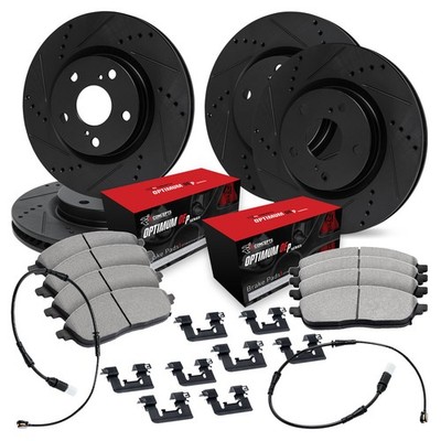 For BMW X6 21 Drilled & Slotted Front & Rear Brake Kit w Optimum Pads