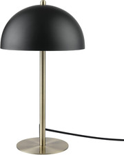 Globe Electric Luna 15" Desk Lamp, Matte Black  Brass, In-Line Switch