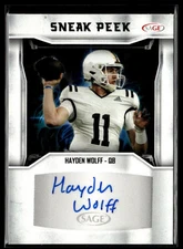 2024 Sage Sneak Peek Auto Hayden Wolff Auto #SPA-HW