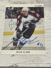 Milan Hejduk Signed Card Be A Player JSA COA IP Auto Colorado Avalanche AVS a