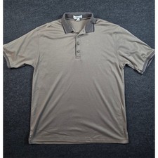 Vtg Munsingwear Men's Taupe Gray Polo Shirt USA Made Country Club Cotton Size L