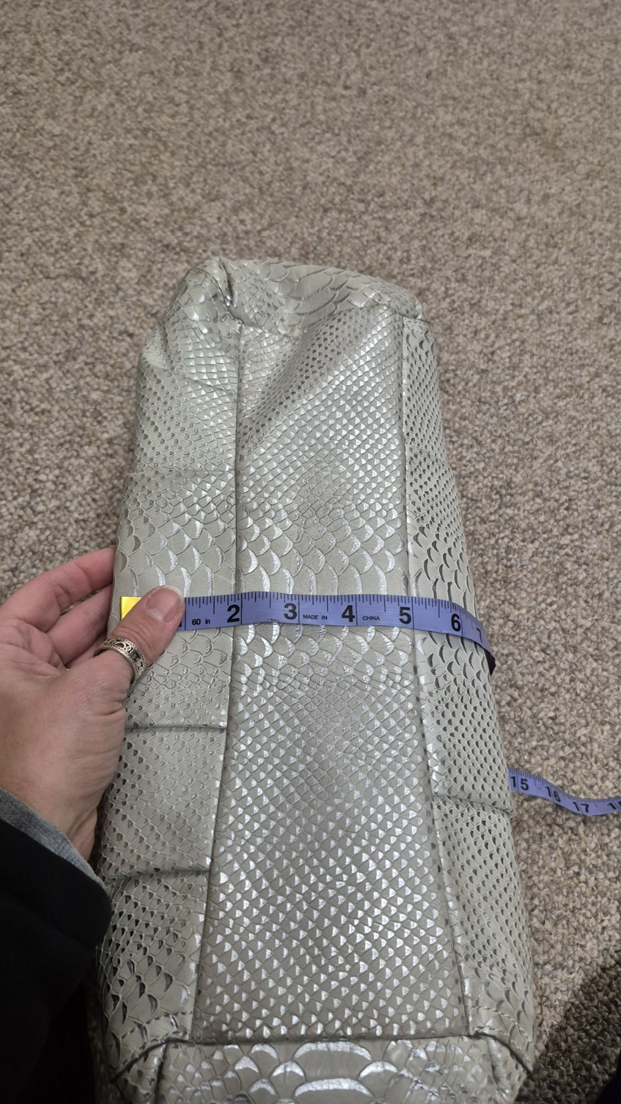 Coach Madison Pinnacle Python Embossed Gray/Silve… - image 17