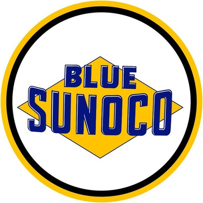 #ad #ad Blue Sunoco Gasoline Service Station Style NEW METAL SIGN: 12quot; Dia. Round $27.88
