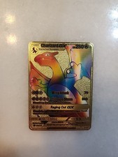 Pokemon TCG Charizard GX Rainbow Gold Foil Card 150/147 Beautiful Artwork