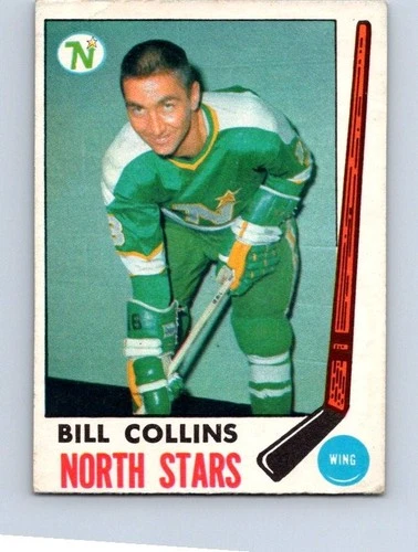 VINTAGE HOCKEY OPC 1969 BILL COLLINS  MINNESOTA NORTH STARS   NO654