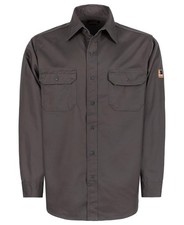 FR Shirts Men Button Down Flame Resistant HRC2 Welding Work Shirt Cotton