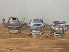 Lot of 3 Vintage Table Lighters - Ronson, MTC, and Japan-Parts/Repair 