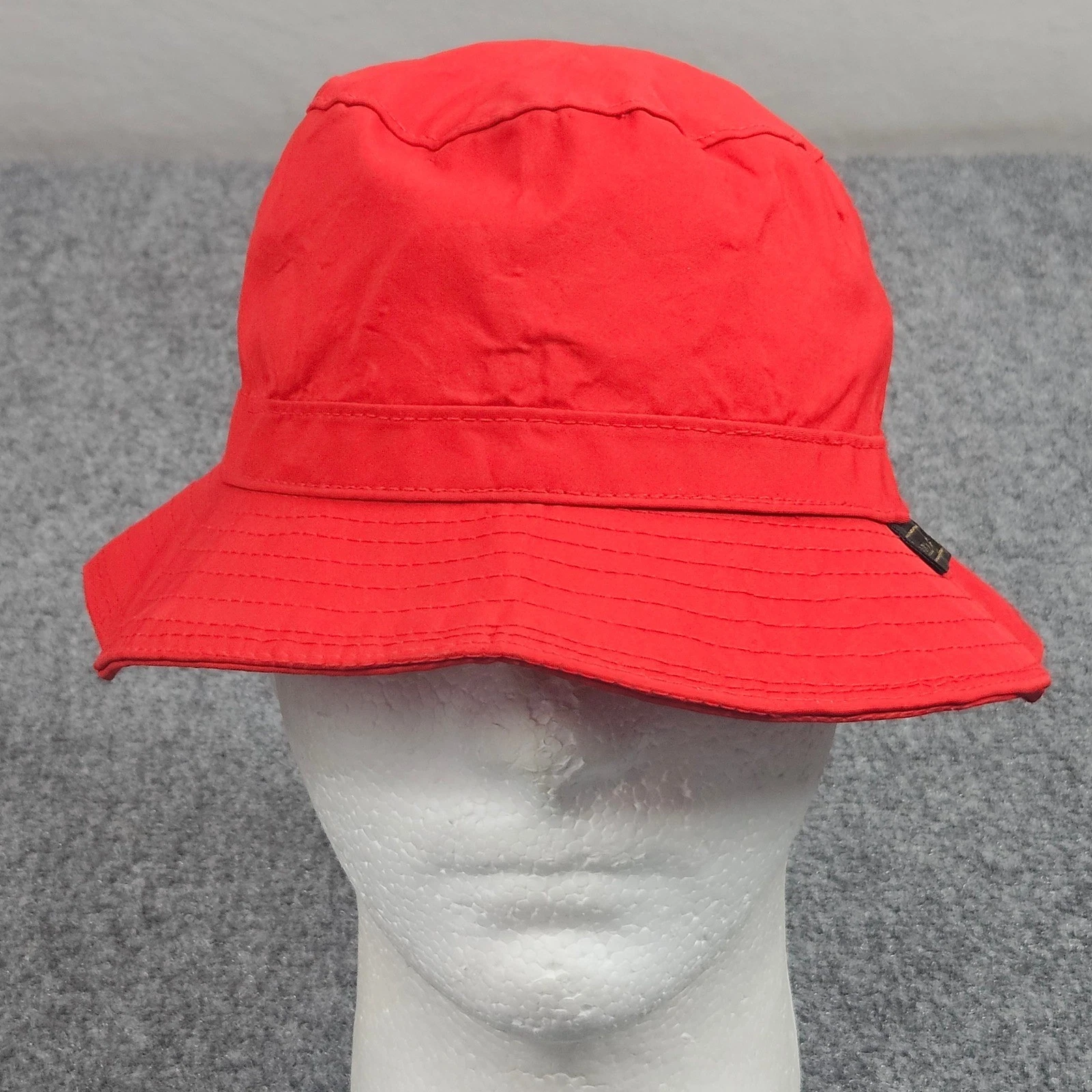 Vintage Eddie Bauer Bucket Hat S Red Gore-Tex Waterproof Made in USA Outdoor