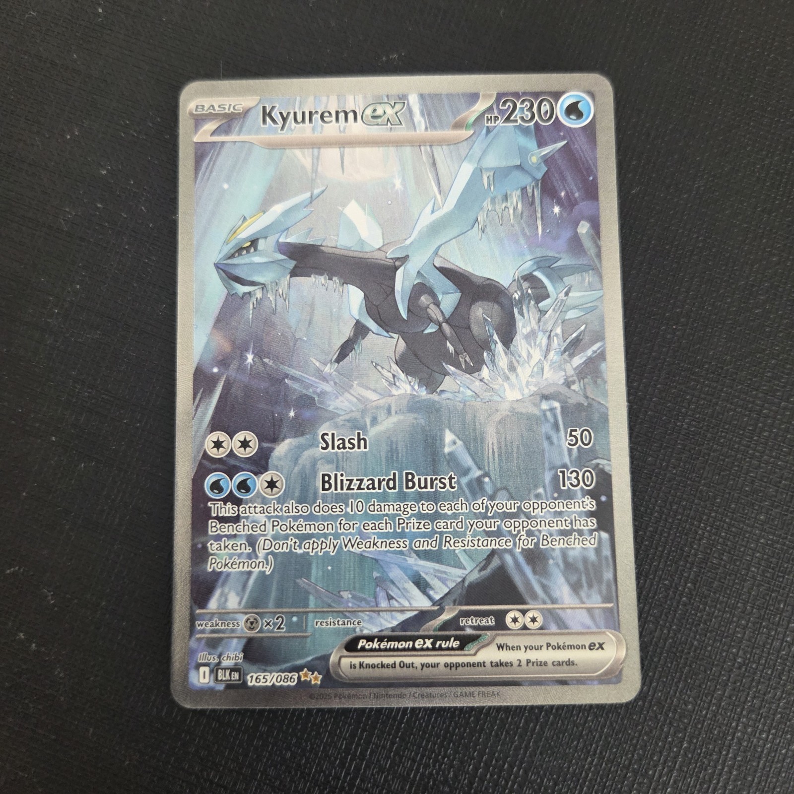 Pokemon Card - Kyurem EX Special Illustration Rare Black Bolt 165/086 - M/NM