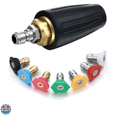 #ad 4000 Psi Pressure Washer Rotating Turbo Nozzle 4.0 Gpm Quick Connector Turbo ... $27.89