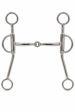 Western SS 5" Snaffle Mouth Swivel Cheek Horse Copper Inlay Training Bit 35675B