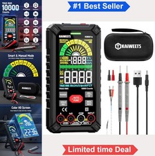 Digital Multimeter 10000 Counts TRMS Auto Ranging Rechargeable Color LCD Screen