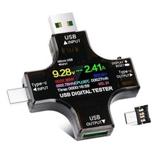 USB C Tester Power Meter 2 in 1, Digital Multimeter 3.6-32V 0-8.0A Voltage