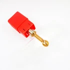 KLOT TiCN Coated Solid Carbide Ball Nose End Mill Lollipop Cutter R1mm-R6mm CNC