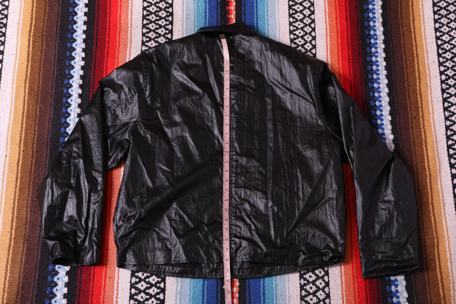 Porter James Sports Workers Jacket Boxy Cropped Men's Medium M Black Gloss image 11