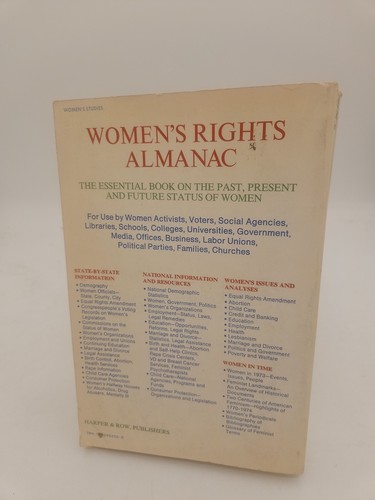 1st Ed Womens Rights Almanac Nancy Gager 1974 State by State Directory VG G4 - Picture 3 of 7