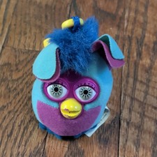 Tiger Electronics Furby 2000 Blue Keychain Plush Toy McDonald's