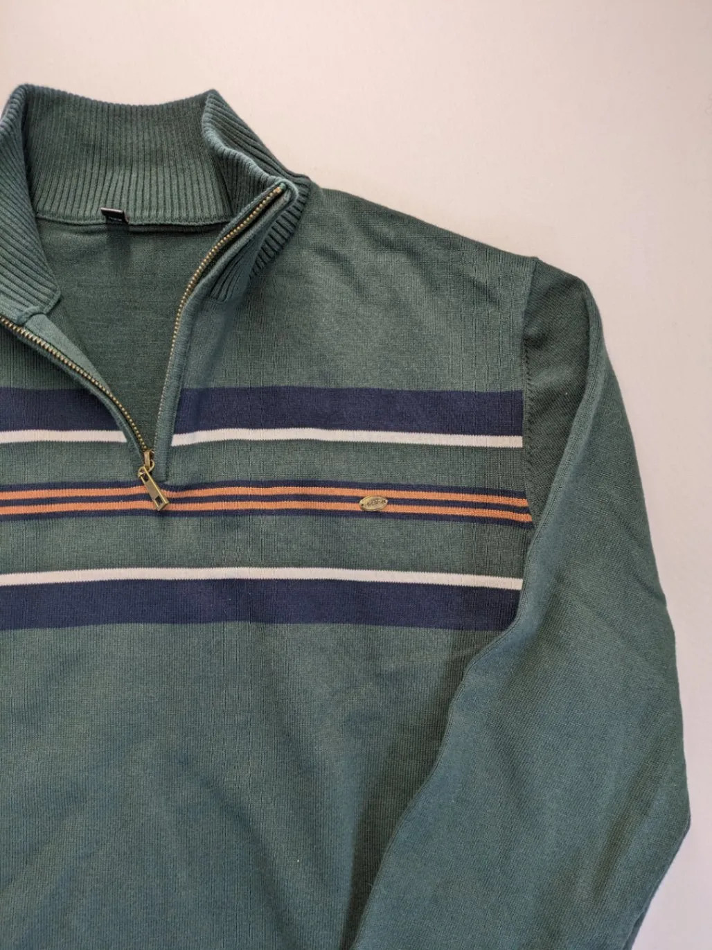 AIOpeson Herren Half Zip Pullover XXL grün Pulli Freizeit Langarm Strick 2492 image 4