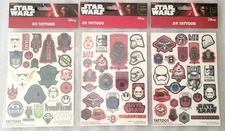 Star Wars 3 Packages Temporary Tattoos 70 Total