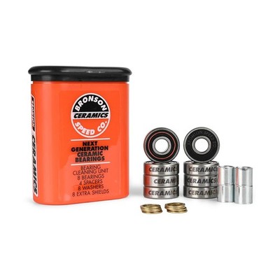 Bronson Speed Co Ceramic Skateboard Lager Bearings Schwarz Stahl 1 Größe