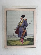 1800 Antique Print; Turcoman, Turkmenistan, Russian Empire after Geissler