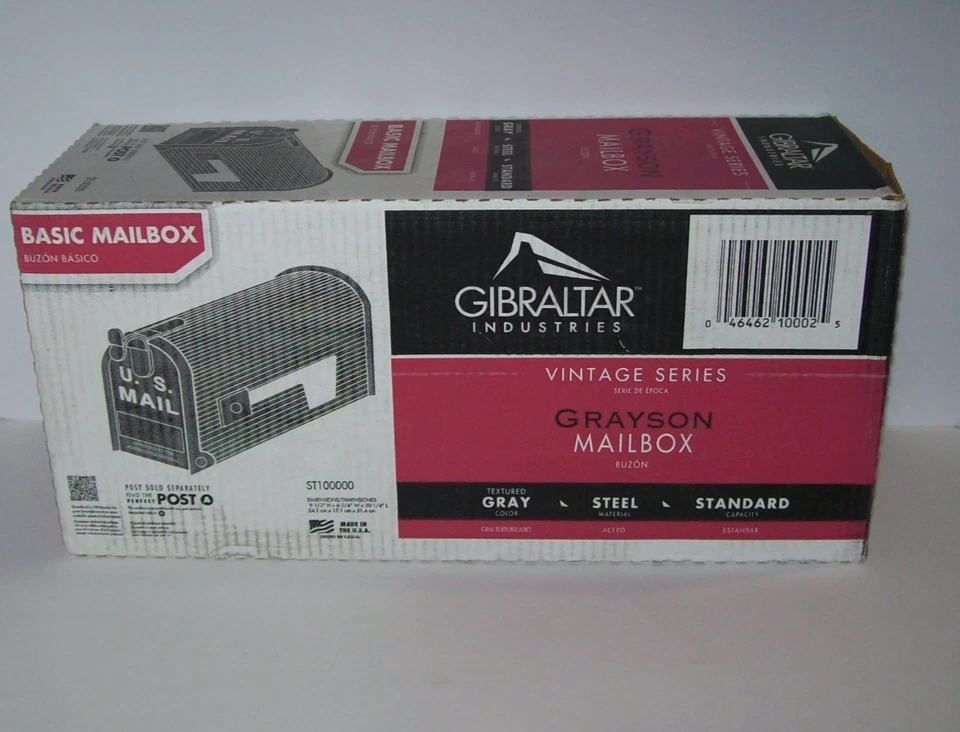 Buzón Gibraltar de acero gris, modelo GRAYSON ST100000 Foto 2 de 4