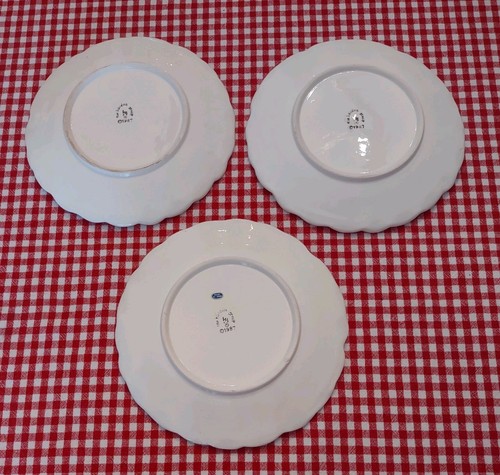 3er Set Vintage handbemalt 1987 Haldon 8" Ostern Hase Parade Salatteller - Bild 10 von 11