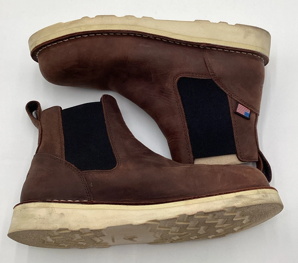 Danner Bull Run Men's Leather Steel Toe Boot Brown Size 10 EE - Image 2 of 4