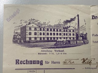 1913 historische Rechnung Dresdner Photochemische Werke Mügeln b Dresden