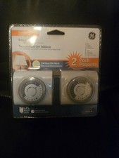 GE 2 Pack Basic Timer Outlet Indoor Interior 24 Hour Programmable Settings New!!