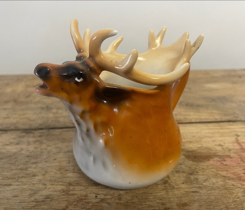 Royal Bayreuth Bavaria Vintage / Antique ELK / DEER Creamer or Pitcher - NICE