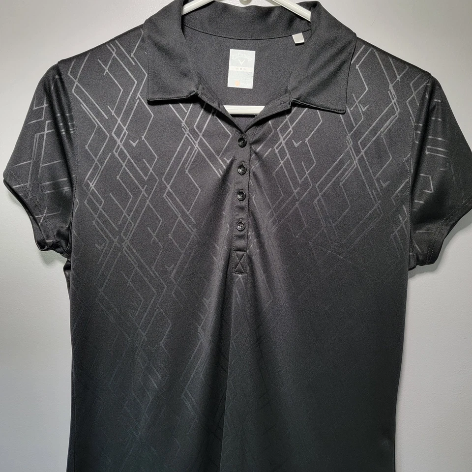 Polo Callaway Golf Tenis Preppy Para Mujer Talla M Negro Opti-Dri Atlético Atletismo Foto 2 de 4