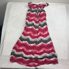 Y2K Hang Ten Maxi Dress Sundress Pink Sleeveless Women's XL