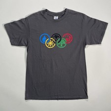 Vintage 2000s Magic The Gathering Promo Art T-Shirt Mana Color Gray Size M