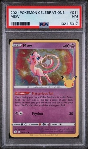 PSA 7 Mew - 011/025 - Celebrations - Pokemon - Read Description