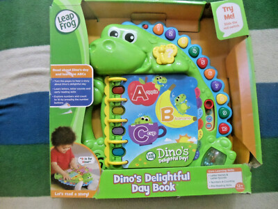 Dino's Delightful Day Alphabet Book Green MOC Leap Frog learning toy read/number
