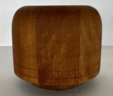 Basket Mold Round DAVID BEHM NANTUCKET STYLE WOOD 5” x 3.5” TALL HARD TO FIND