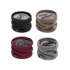 Neck Warmer Scarf Soft Knitted Fleece for Women Men Warm Winter Snood Outdoor 57