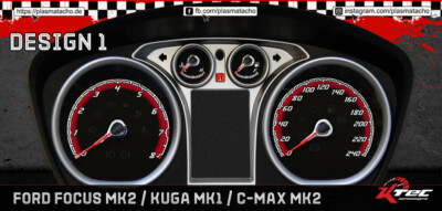 Tachoscheiben Ford Focus MK2 / Kuga MK1 / C-Max MK2 verschiedene Designs
