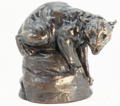 Joseph Lorkowski Boulton Bronze Cougar Mountain Lion Sculpture 664 J L