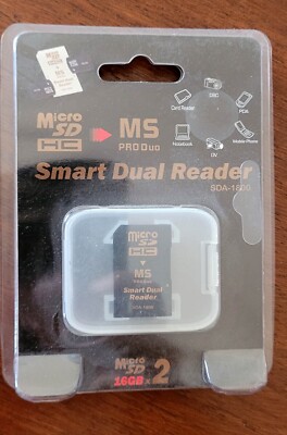 Neu noch versiegelt Micro SD HC Smart Dual Reader Speicherstick Pro Duo SDA-1800