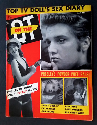 ''ON THE QT'' VINTAGE MAGAZINE MAY 1957 ''ELVIS PRESLEY'' ''CLEO MOORE'' ''AVA GARDNER''