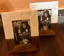marble and wood 5x7 picture frames