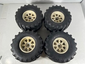 4x IMEX Jumbo Kong MASSIVE 1/8 Monster Truck Tires on 14mm Hex Wheels Used