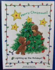 SUZY'S ZOO IREDESCENT "LIGHTING UP THE HOLIDAYS " STICKER SHEET 90008