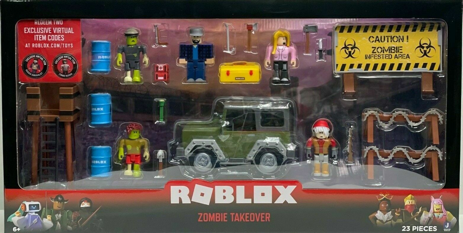 NEW Roblox Zombie Takeover Redeem 2 Exclusive Virtual Codes 23 pieces 5  Figures